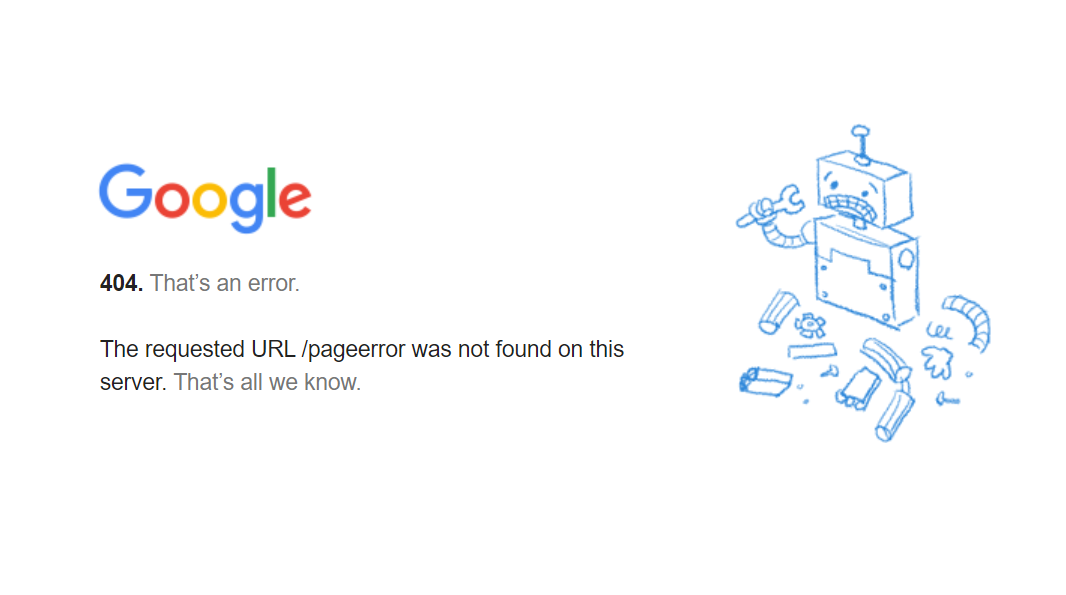 google 404 not found page 